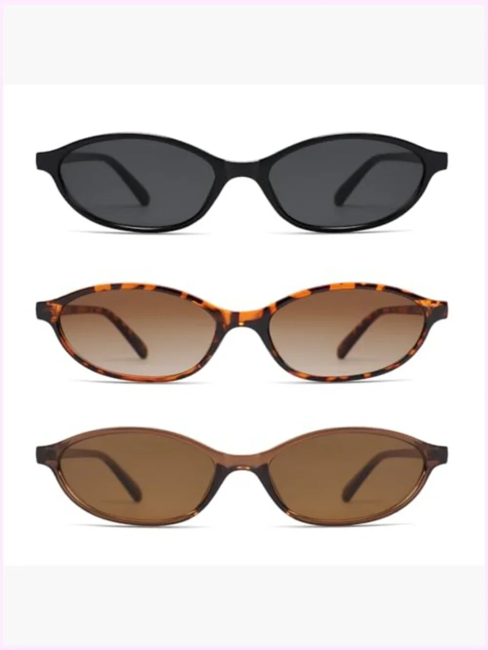 Retro Oval Cat Eye Sunglasses with 99% UV Protection HD TAC Lenses